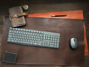 Tapis de bureau en cuir véritable de luxe haut de gamme, anti-odeurs, résistant, surface antidérapante, fait à la main pour une utilisation au bureau, LDM-0165 - Product Image 6