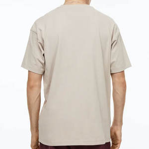 Nuevo diseño de moda impresión camiseta masculina 100% algodón estilo sólido cuello Casual alta calidad 220 gramos tela peso logotipo frontal - Product Image 3