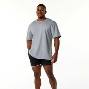 Heavy Weight 260GSM 100% Cotton Men's T-Shirts Casual <b>Drop</b> Shoulder Oversized Cropped Boxy Plus Size High Quality <b>Box</b> Fit New - Product Image 4