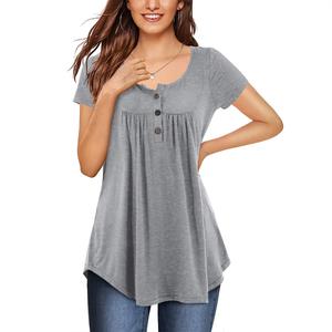 Ropa Deportiva para Mujer, Camisetas de Manga Corta de Secado Rápido con Cuello Redondo, Nueva Moda, Camiseta de Color Sólido para Mujer - Product Image 1