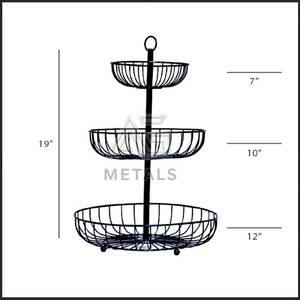 Panier à fruits à 3 niveaux, organisateur de cuisine, support de rangement pour fruits et légumes, pour usage domestique, panier à fruits à 3 niveaux - Product Image 3