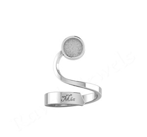 2025เทรนด์925สเตอร์ลิงเงินสเตอริง6มม. แหวนตั้งค่าฝาเปล่าขี้เถ้าเรซินทำงานน้ำนมแม่ทำด้วยตัวเองเครื่องประดับการค้นหางาน - Product Image 5