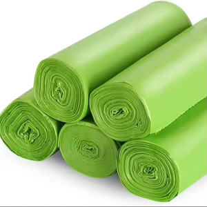 Sac poubelle en rouleau vert biodégradable écologique en plastique réutilisable imprimé sur demande avec une bonne élasticité pour les supermarchés - Product Image 2