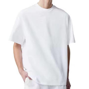 Luxury Custom Drop Shoulder 100% Heavy Cotton Streetwear Oversize T-<b>shirt</b> Men Blank Mock Neck Heavyweight Oversized Boxy T <b>Shirt</b> - Product Image 3