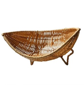 Stylish Designer Rattan <b>Bowl</b> Multipurpose Woven <b>Bowl</b> for Kitchen <b>Snacks</b> Fruits Nuts Salad Tabletop Home Display From India - Product Image 2
