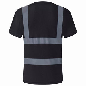 เสื้อยืดนิรภัยแบบสตรีทแวร์สำหรับผู้ชาย แถบสะท้อนแสงแบบ Hi-Vis มองเห็นได้ชัดเจน แขนสั้น ผ้าฝ้าย 100% - Product Image 3