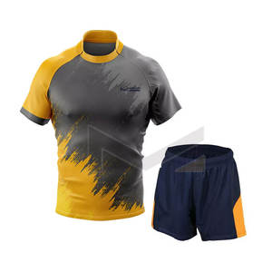 Conjuntos de uniforme de Rugby 100% poliéster, uniforme de impresión de número y logotipo personalizado por sublimación - Product Image 4