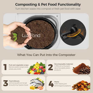 LUXFOND Compostador Eléctrico Automático de Gran Capacidad para Desechos de Cocina, 4.5L, para Interiores - Product Image 5