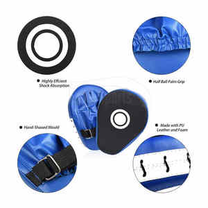 แผ่นเน้นสำหรับผู้ใหญ่อุปกรณ์มวยหนังวัวออกแบบโลโก้ได้ตามต้องการสำหรับใช้ในกีฬา - Product Image 4