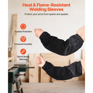 Mangas protectoras de manga de soldadura de algodón FR y cuero de vaca resistente de alta calidad a la venta - Product Image 2