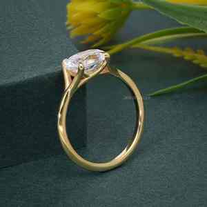 Nueva llegada 1Ct IGI certificado Oval VVS Lab Grown Diamond chapado en oro 925 Sterling Silver Solitaire anillo de compromiso al mejor precio - Product Image 5