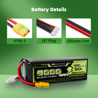 Batterie Lipo OEM pour drone FPV UAV, 12S 14S 6S 22.2V 12000mah 25C, batterie Lipo rechargeable pour hélicoptère, drone, avion