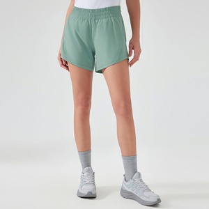 Pantalones cortos deportivos informales de tercera longitud con cintura elástica para mujer, pantalón corto de secado rápido con bolsillo y cremallera, para verano, gimnasio, correr, novedad de 2025 - Product Image 4
