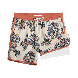 Ropa de playa clásica de diseñador Floral a cuadros para hombre, pantalones cortos de baño de secado rápido de alta calidad, cintura media informal para vacaciones de verano en la playa - Product Image 1