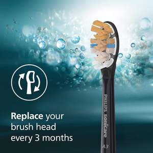 Cabezales de Repuesto Originales para Cepillo de Dientes Eléctrico A3 Todo en Uno, de Nailon Suave, Color Negro, Paquete de 2, para el Hogar, HX9092/95 - Product Image 3