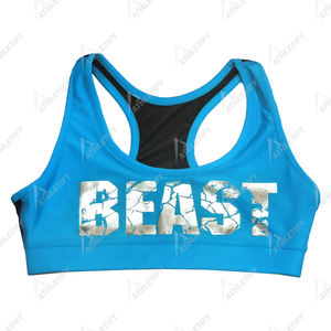 Soutien-gorge de sport personnalisé pour femmes, haut de gymnastique athlétique respirant au dos nageur, parfait pour la course, le yoga, l'entraînement, le fitness, soutien élevé, écologique - Product Image 2