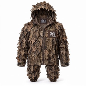 Conjunto de Chaqueta y Pantalón Ghillie para Caza en Color Marrón Bosque (Marrón) 420GSM Personalizado OEM al por Mayor - Product Image 1
