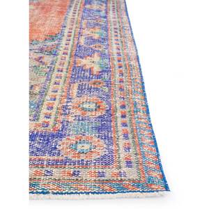 Alfombra de Lana Anudada a Mano de Gran Tamaño, Diseño de Medallón Rojo y Naranja, para Sala de Estar, Pasillo Rectangular, Modelo Pae-2869 - Product Image 4