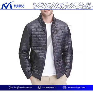 Veste matelassée noire veste en duvet hydrofuge légère avec sac de rangement pour la vie de camping en plein air veste d'extérieur - Product Image 3