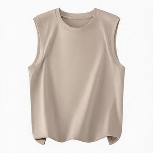Camiseta sin Mangas de Gimnasio 100% Algodón, Precio de Fábrica, Secado Rápido, Transpirable, Tejida, Informal, con Logotipo Personalizado, Lisa, 220 g/m² - Product Image 6