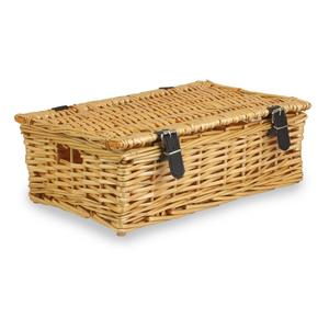 40 cm Empty Rectangular <b>Wicker</b> Gift <b>Basket</b> Handmade Natural Material for Stylish <b>Storage</b> or Display - Product Image 3
