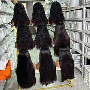 Venta al por Mayor de Cabello Brasileño Virgen Remy 100% de 300g, Cierre Frontal de Encaje HD 5x5 13x4 13x6, Pelucas de Cabello Humano Liso - Product Image 2