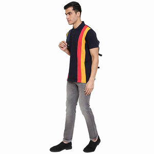 Camiseta ajustada Lisa para hombre, Polo transpirable de secado rápido con cuello vuelto - Product Image 3