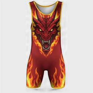 Fournisseur d'usine OEM/ODM, vêtements de musculation professionnels grande taille, justaucorps de lutte sans bretelles, fermeture à pression, respirant - Product Image 5