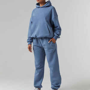 baggy <b>pants</b> sweatsuits Streetwear Unisex Heavyweight Tracksuit Streetwear Custom Puff Print Oversized Acid Wash Hoodie Set - Product Image 5