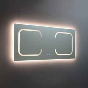 Espejo de Baño LED Rectangular Moderno de 180x80 con Retroiluminación LED, Montado en la Pared, Resistente al Agua, con Interruptor Táctil - Product Image 1