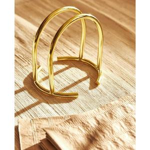 Gold Plated Classic Elegant Durable Metal Handmade Napkin <b>Holder</b> Stylish Tabletop Accessory for <b>Kitchen</b> Dining Everyday Use - Product Image 4