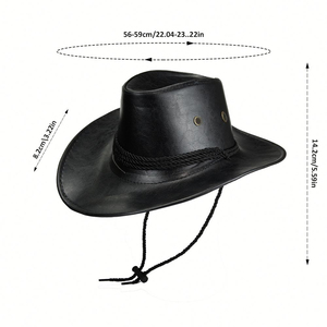 Sombreros de Cuero de Primera Calidad para Hombre y Mujer, Talla Ajustable, Material de Piel, Personalizados para Invierno, Estilo Vaquero, ODM - Product Image 4