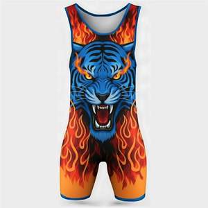 Los Mejores Trajes de Lucha Libre Deportivos al por Mayor, Logotipo Personalizado, Poliéster + Elastano, Colores Personalizados, Cierre a Presión de Alta Calidad - Product Image 5