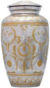 Boîte à urne imprimée en aluminium Cendres en bois en aluminium Mans Boîte à urnes classiques en aluminium - Product Image 3