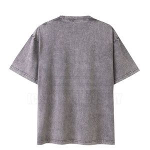 เสื้อยืดคอกลมทรงหลวมสำหรับซักเสื้อผ้าผ้าฝ้ายแอซิดแอซิดทำจาก100% 2025ออกแบบได้ตามต้องการ - Product Image 2