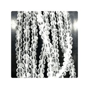 Perles en vrac en cristal blanc naturel brin de 8 pouces taille personnalisée perles de pierres précieuses à facettes Rondelle de qualité supérieure certifiée - Product Image 4