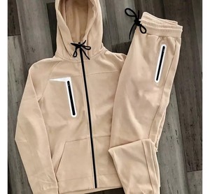 ชุดวอร์มและผ้า2ชิ้นสำหรับผู้ชายชุดวิ่งออกกำลังกายผ้าฝ้าย100% ชุดวิ่งแบบกำหนดเอง - Product Image 5