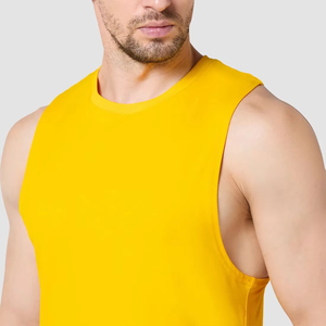 Verano cómodo al por mayor hombres camiseta sin mangas entrenamiento gimnasio sin mangas transpirable de talla grande buena calidad hombres camiseta sin mangas - Product Image 5