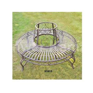 ม้านั่งทรงกลมทำจากโลหะสีดำสำหรับตกแต่งสวนสวนสนามหญ้า - Product Image 3