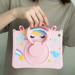 New Arrival For iPad Mini 2 Kids Premium Protective Silicone Case Stand <b>Cartoon</b> Design Private Mold ROHS Certified - Product Image 2