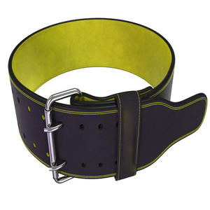Thick genuine leather weight belt for <b>bracing</b> during high intensity strength sports and professional powerlifting meets - Product Image 6