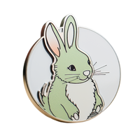 Épinglette en métal motif lapin mignon, thème animal, en alliage de zinc émaillé, accessoire pour Pâques