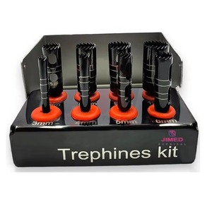 Kit de Trepanos Dentales Manuales de Acero Inoxidable, 8 Piezas |   Colores Personalizables |   Certificado CE |   Recubrimiento de titanio azul, oro y negro - Product Image 2