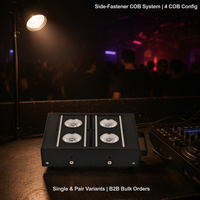 Luz de escenario modular COB LED de 2 ojos, 2x50W RGBW, tira de 24 LED, DMX512, panel de matriz para DJ, clubes y eventos