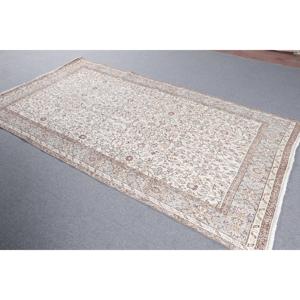 พรมวินเทจตุรกี ขนาด 5x9.1 ฟุต (151x276 ซม.) พรมขนสัตว์สีน้ำตาล - Product Image 3