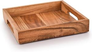 Bandeja de Servir de Madera de Acacia con Asas, Ideal para Desayuno, Café y Almacenamiento - Product Image 2