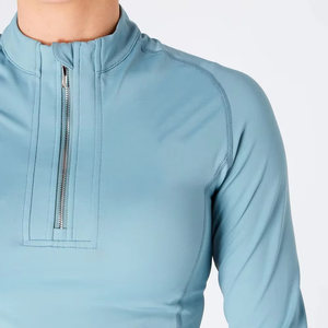 <b>Long</b> <b>Sleeves</b> Yoga <b>Base</b> <b>Layer</b> Top Pullover Quick Dry Breathable Eco-Friendly Anti-Bacterial Spandex/Polyester Plus Size Available - Product Image 2