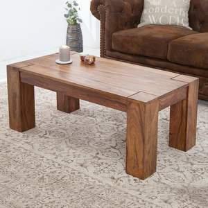 Table basse en bois finition mate, aspect doux, meubles de salon, élégance subtile pour des espaces intérieurs calmes - Product Image 3