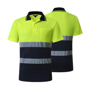 Custom Logo Safety <b>Shirts</b> for Men <b>High</b> Reflective Polo <b>Shirts</b> With Pocket Short Sleeves Work Wear Clothing <b>Shirts</b> - Product Image 1