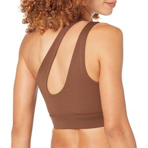 High Impact Gym Running Sports Hugh Quality Workout Fitness Ladies One Shoulder Crop Sports Bra - Product Image 5